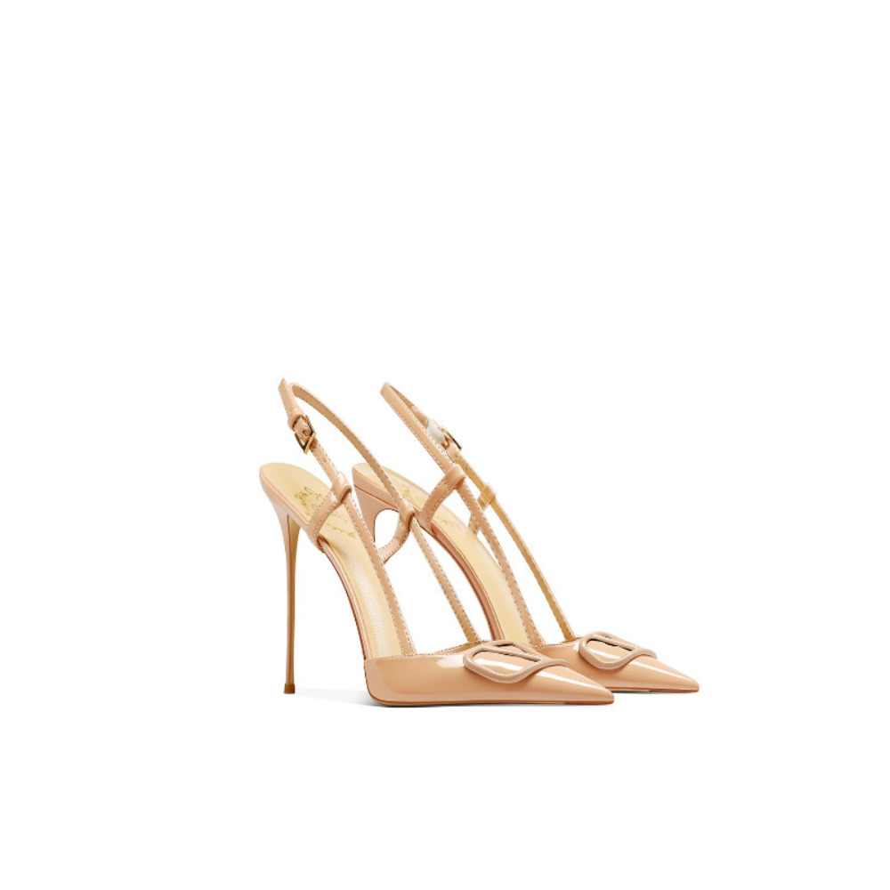 Wedding Shop - Women Nude Pointed Toe Thin Heel