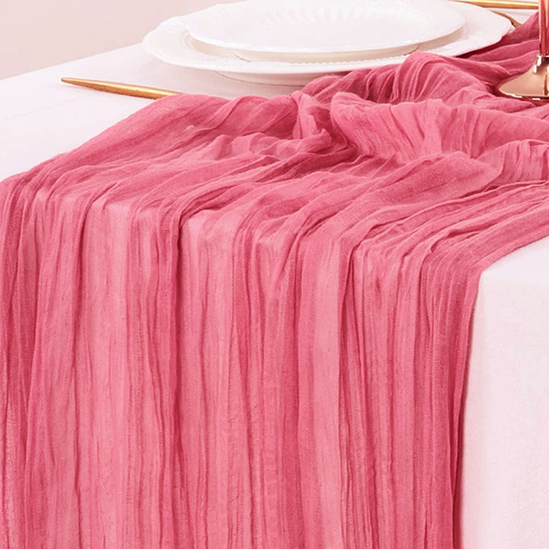 Red Table Runner Gauze Wedding - Wedding Ceremony Supply review and price