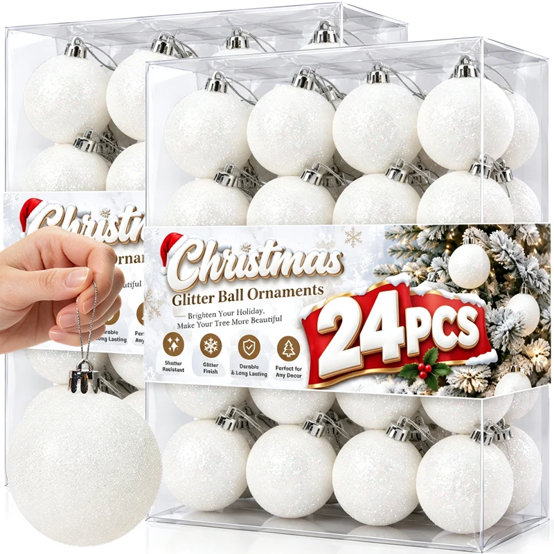 Christmas White Glitter Ball O - Wedding Supply Wholesale review and price