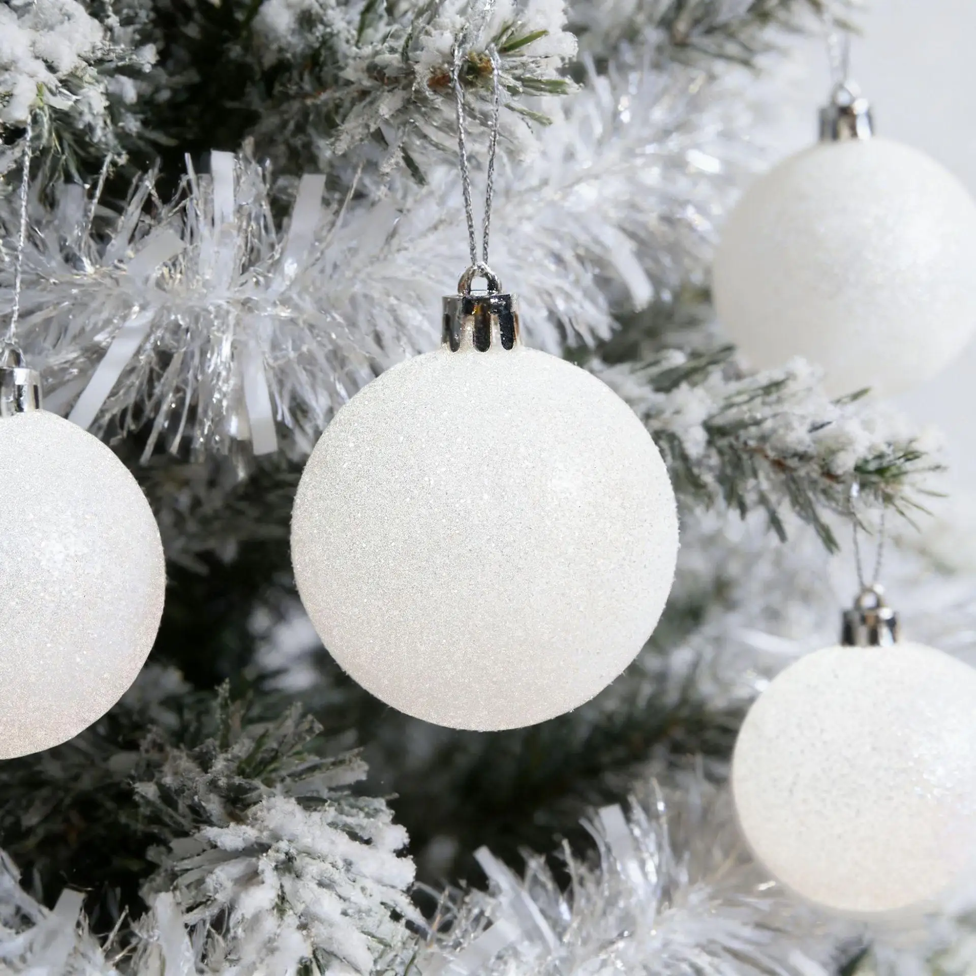 Christmas White Glitter Ball O - Wedding Supply Wholesale review and price