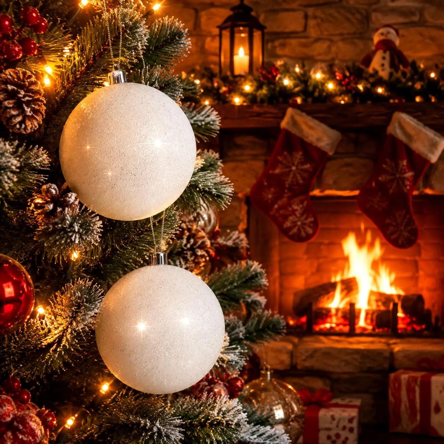 Christmas White Glitter Ball O - Wedding Supply Wholesale review and price