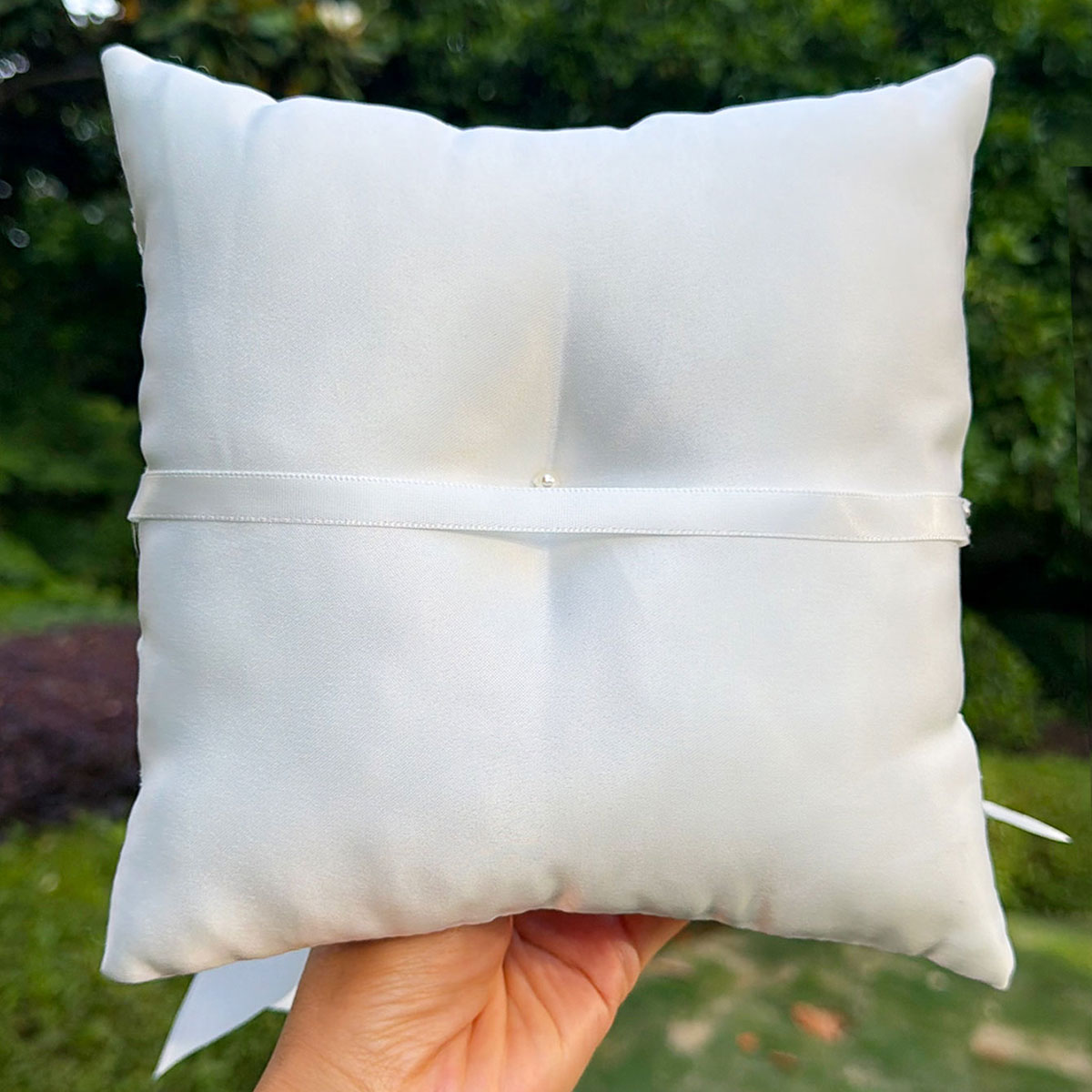 White Lace Wedding Ring Pillow - Ring Bearer Pillow review and price