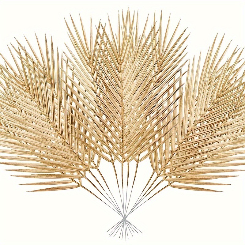 5pcs Golden Artificial Palm Le - Flower Girl Basket review and price