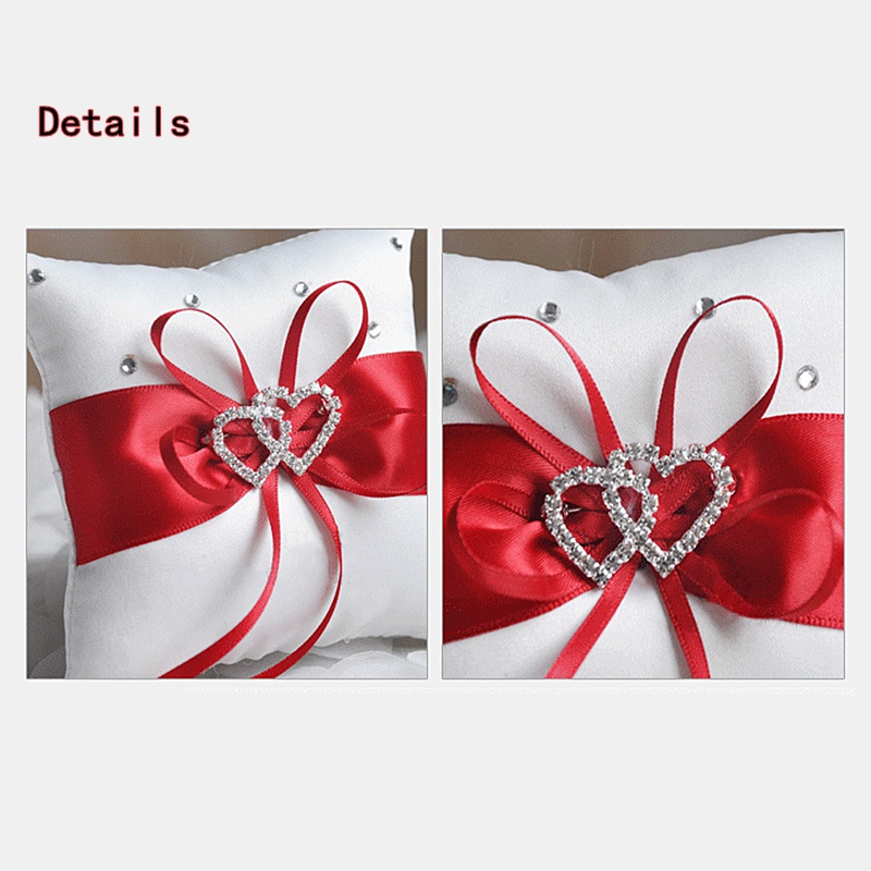 1Pcs 10*10cm Sparkling Rhinest - Ring Bearer Pillow review and price