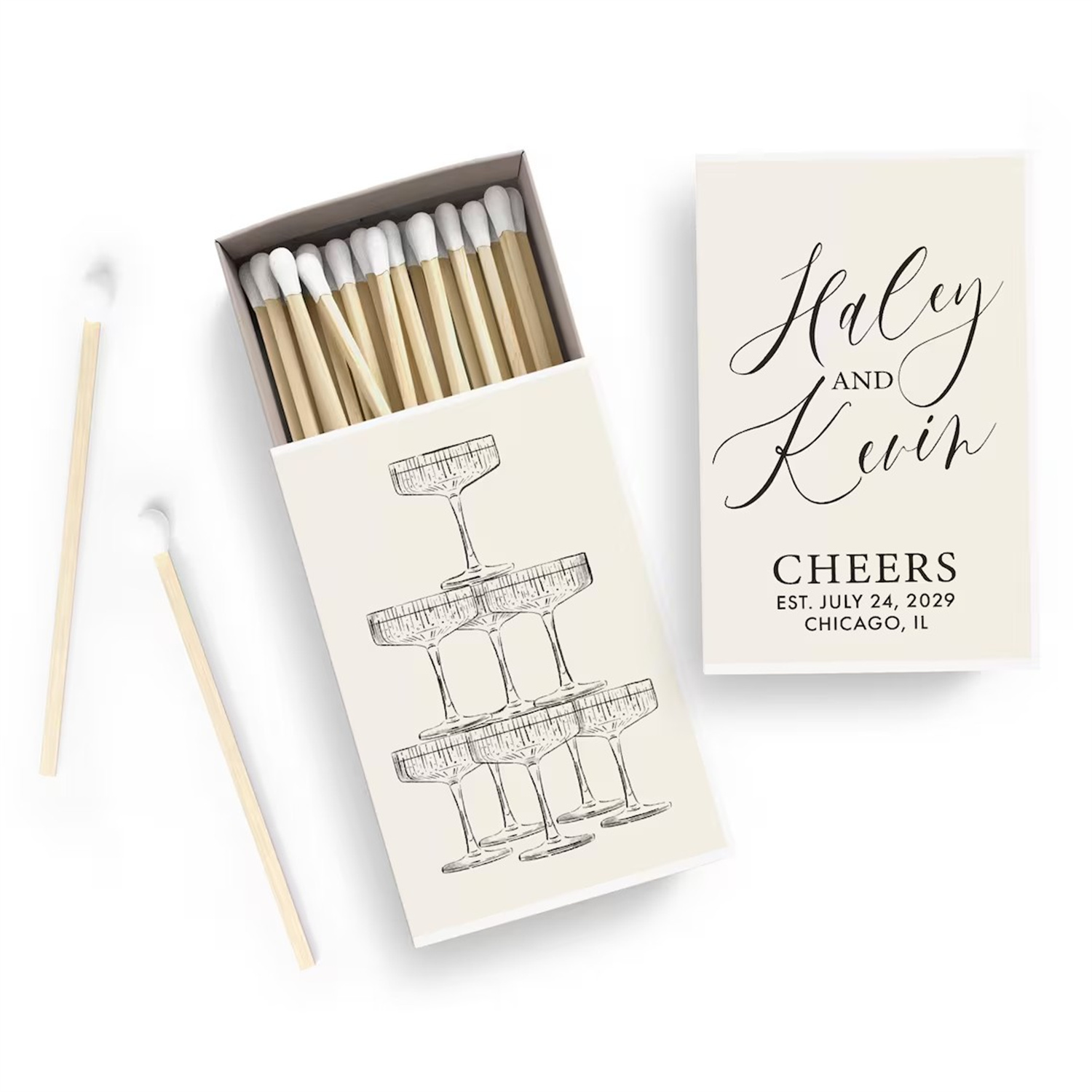 Personalized Matchbox - Custom - Champagne Tower Set review and price