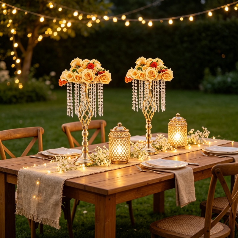 Elegant Tall Gold Crystal Flow - Flower Girl Basket review and price