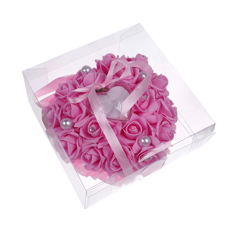 1Pcs Heart-shape Rose Flowers  - Ring Bearer Pillow review and price