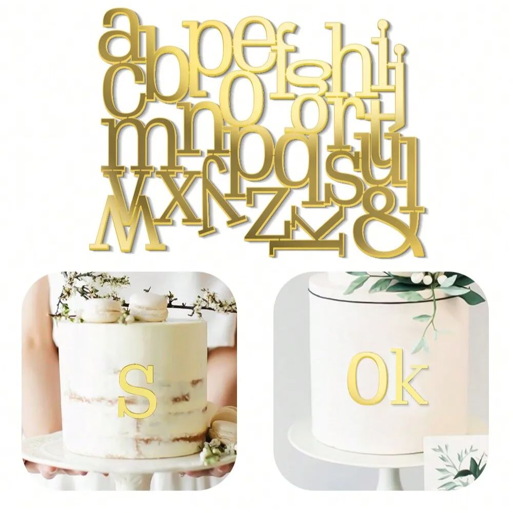 1set Golden Mirror Acrylic A-Z - Wedding Z review and price