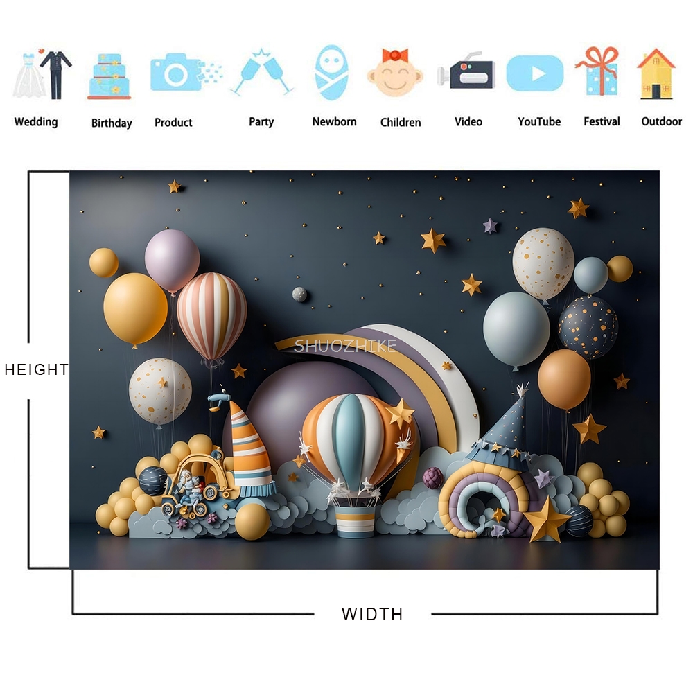 Photography Backdrop 3D Balloo - Wedding Qq review and price