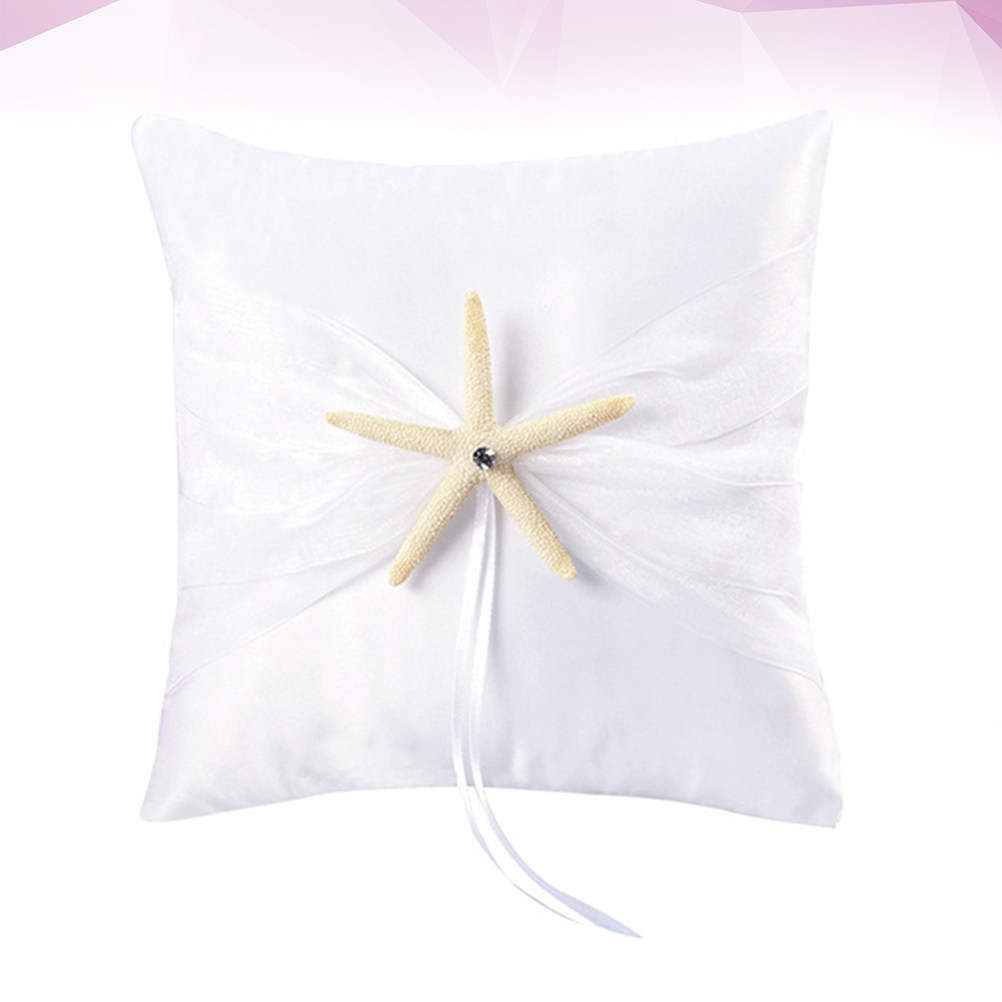 Romantic Sea Star Wedding Ring - Ring Bearer Pillow review and price