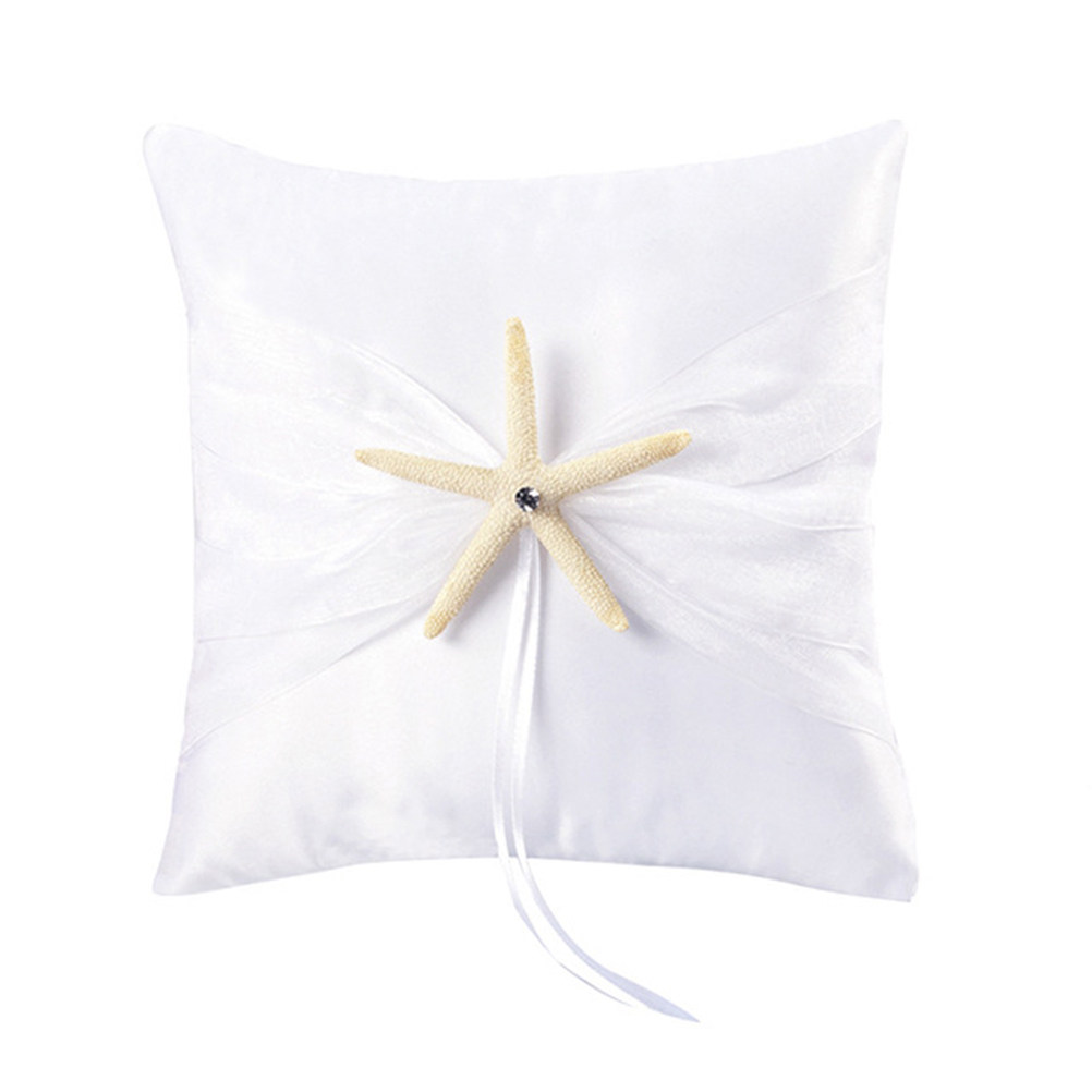 Romantic Sea Star Wedding Ring - Ring Bearer Pillow review and price