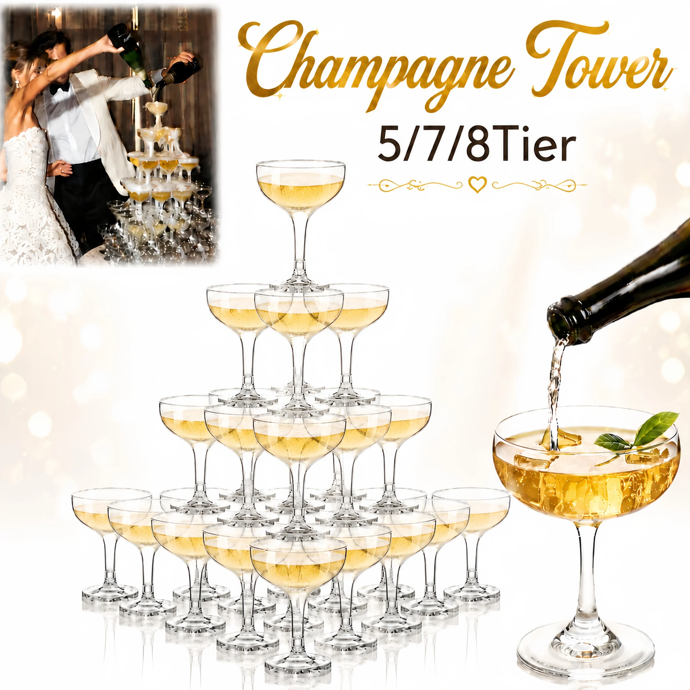 Clear Plastic Champagne Tower  - Champagne Tower Set review and price