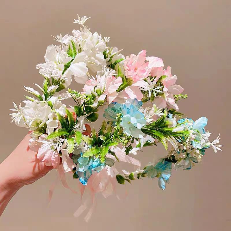 Flower Wreath Headband Girls B - Wedding Arch Flower review and price