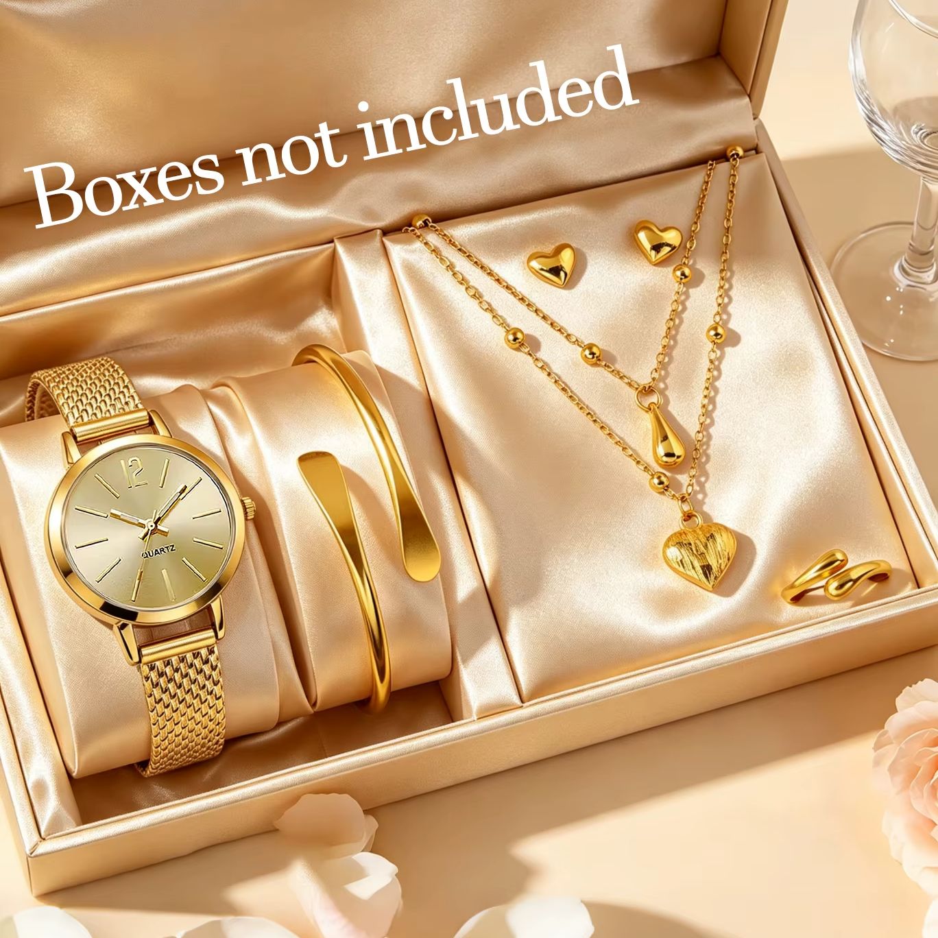 Women's 6-Piece Gold Watch and - Wedding Package Gold review and price