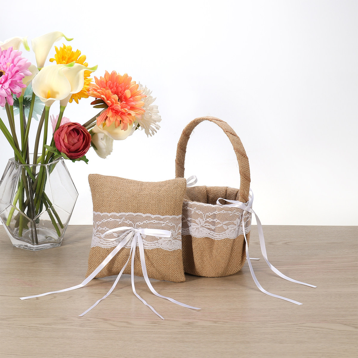 Set of 6 6'' Burlap Jute Lace  - Ring Bearer Pillow review and price