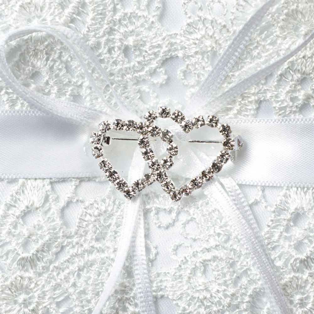 White Lace Wedding Ring Pillow - Ring Bearer Pillow review and price