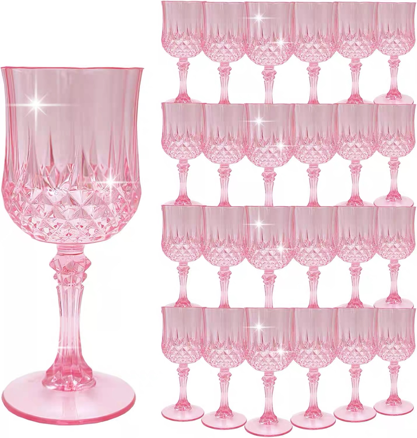 Acrylic champagne glasses, pla - Champagne Tower Set review and price