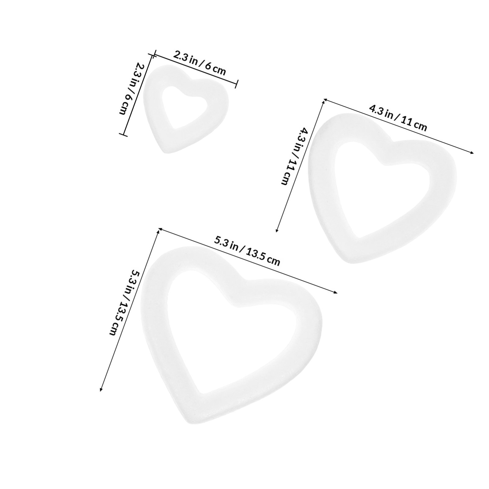 18Pcs Heart Foam Wreath Form C - Wedding Floral Supply review and price